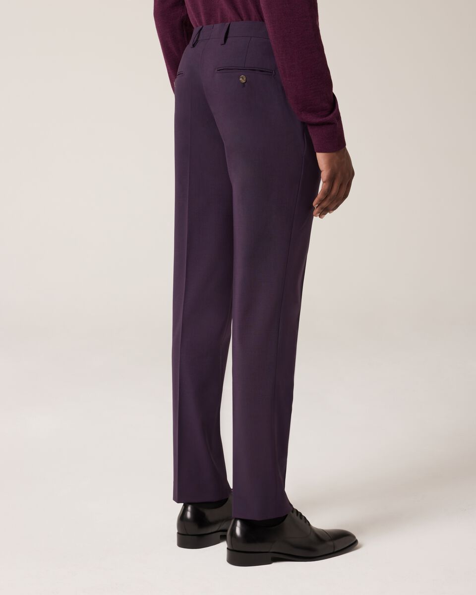 Slim Stretch Wool Blend Tailored Pant, Grape, hi-res